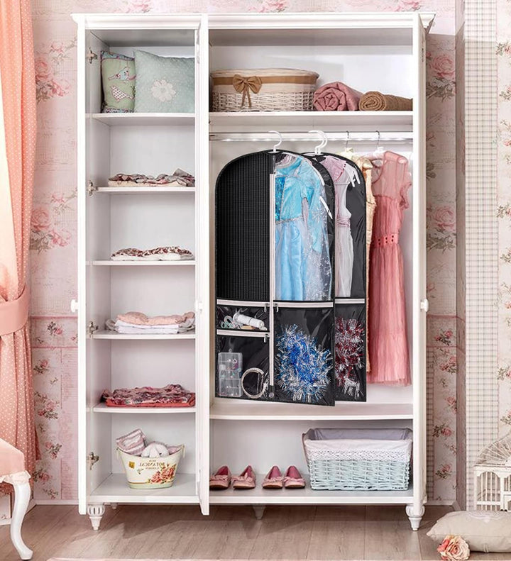 Dance and Costume Cover Set – 5-Pack with Transparent Covers & Folding Loop (Buy 1, Get 1 FREE)