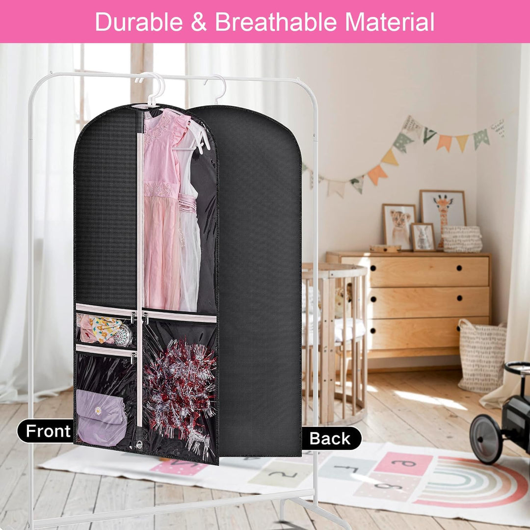 Dance and Costume Cover Set – 5-Pack with Transparent Covers & Folding Loop (Buy 1, Get 1 FREE)