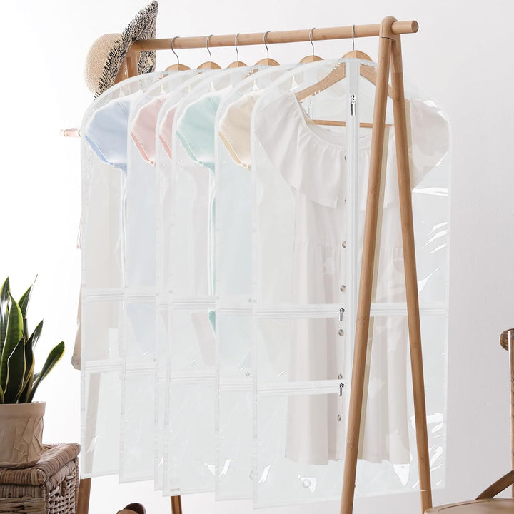 Foldable Danish Clothing Bags with Accessory Compartment – 5-Pack (1+1 FREE)