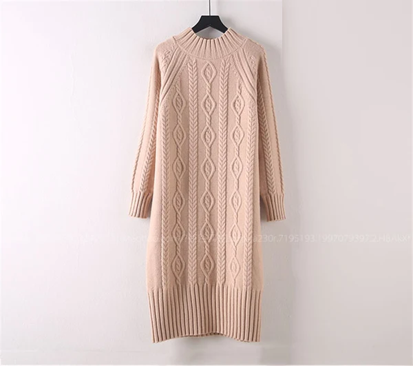 Gestricktes Samtpulloverkleid