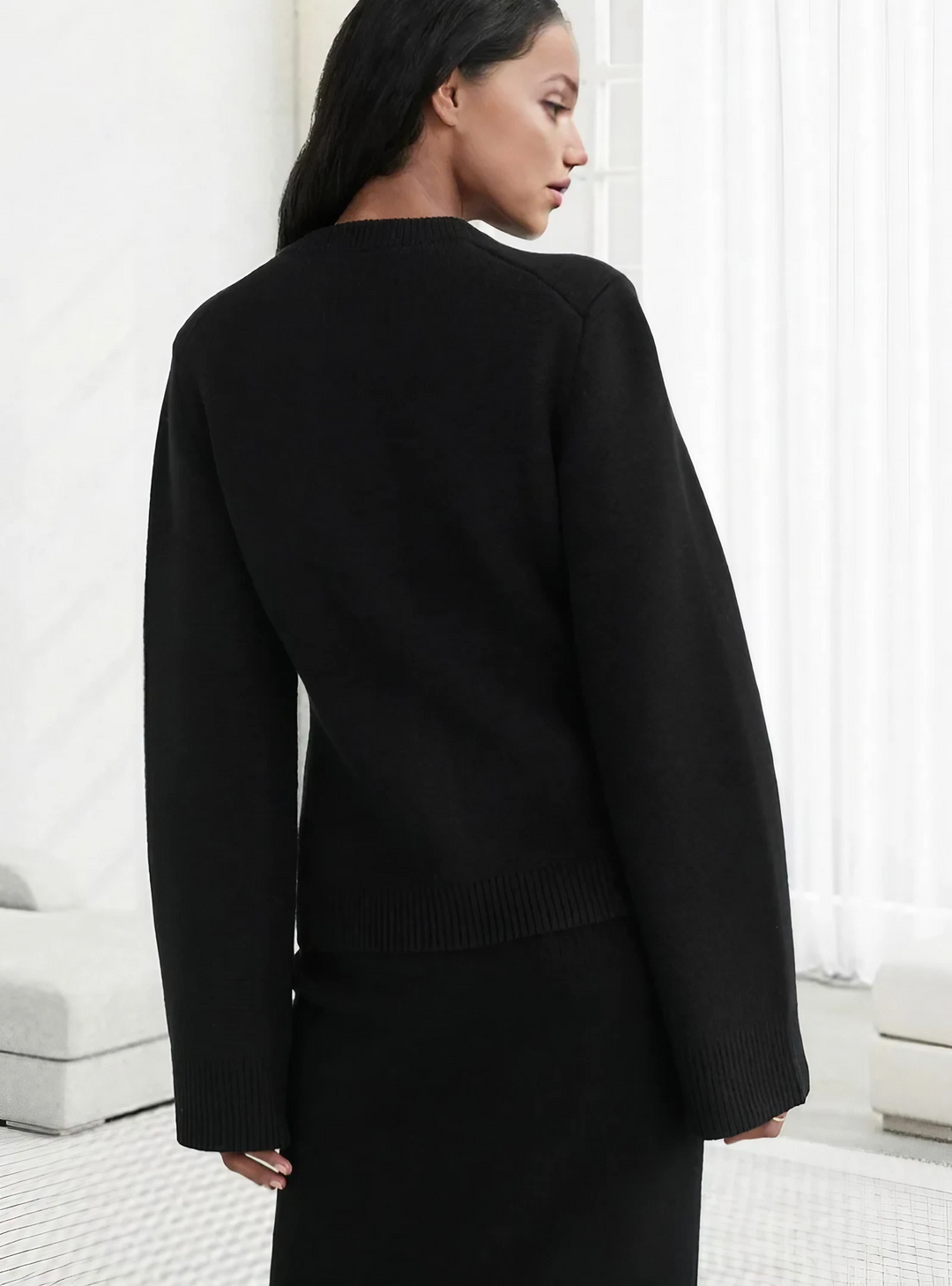 Lässige Weiche Damenstrickjacke mit Knöpfen - Noa