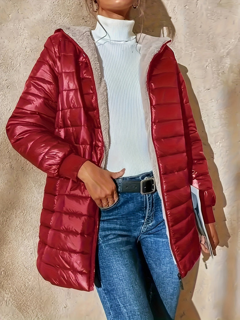 Fleecegefütterte Damenjacke mit Reißverschluss - Eliza