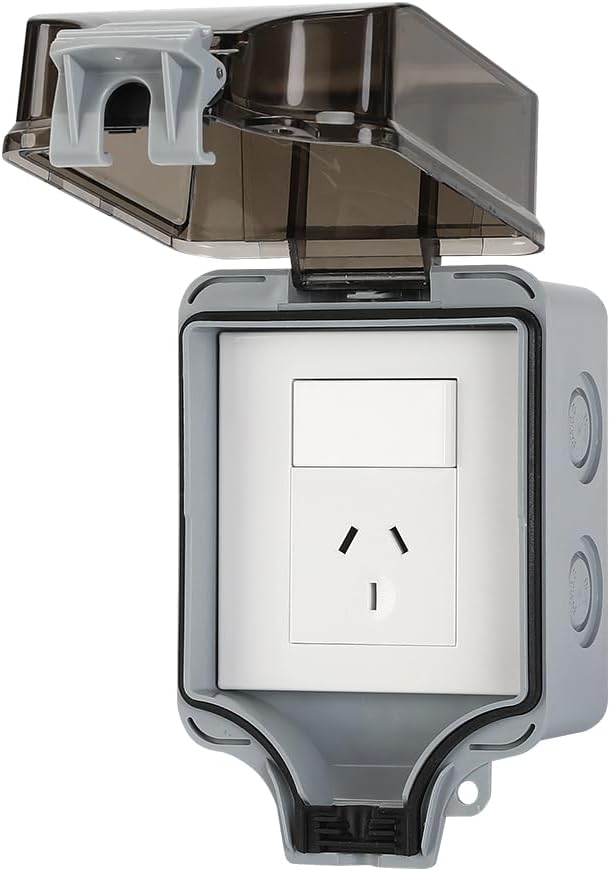 IP66 Außen-Wandsteckdose wasserdicht mit abschließbarem Deckel – PowerGuard