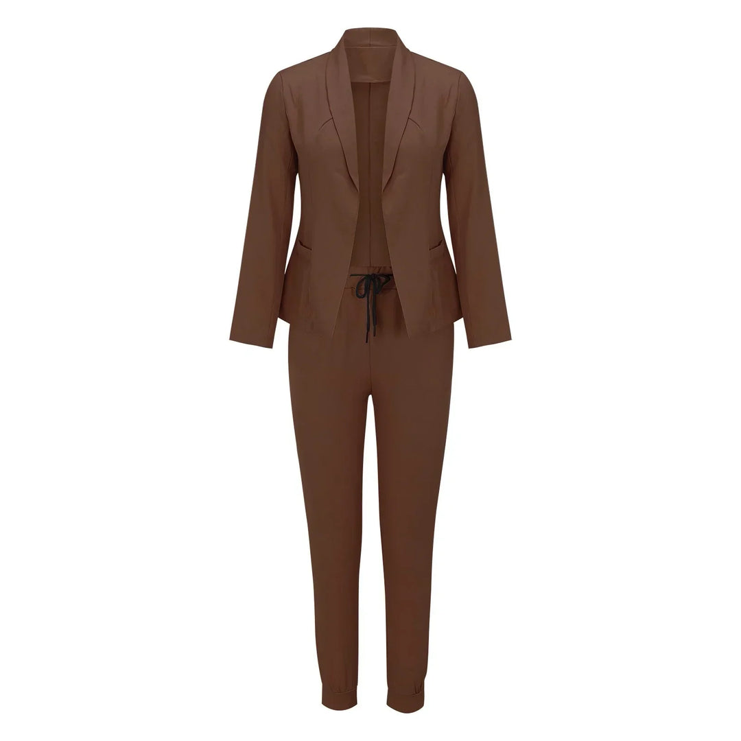 Casual Tweedelige Set met Strikceintuur – Liora