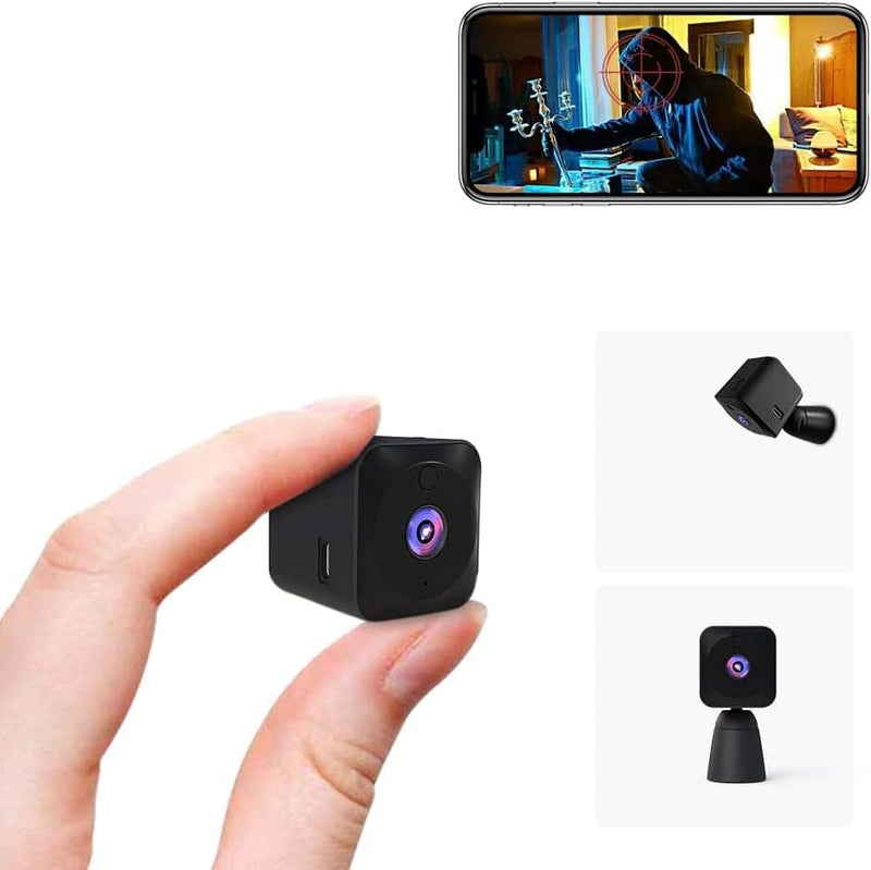 Mini security camera 4K with Wi-Fi, hidden indoor camera and night vision