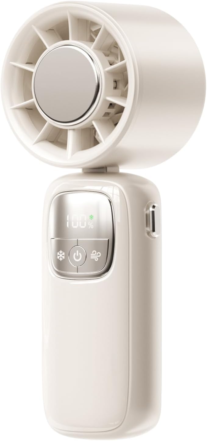Tragbarer faltbarer Handventilator mit LED-Display – 100 Geschwindigkeiten