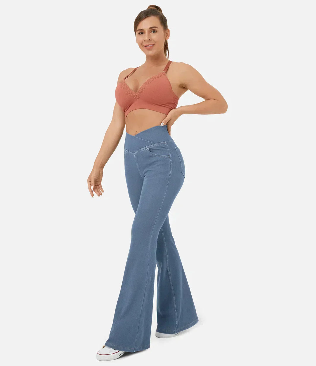 Stilvolle Bootcut Jeans für Damen - Rosa