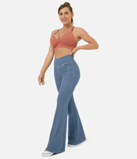 Stilvolle Bootcut Jeans für Damen - Rosa
