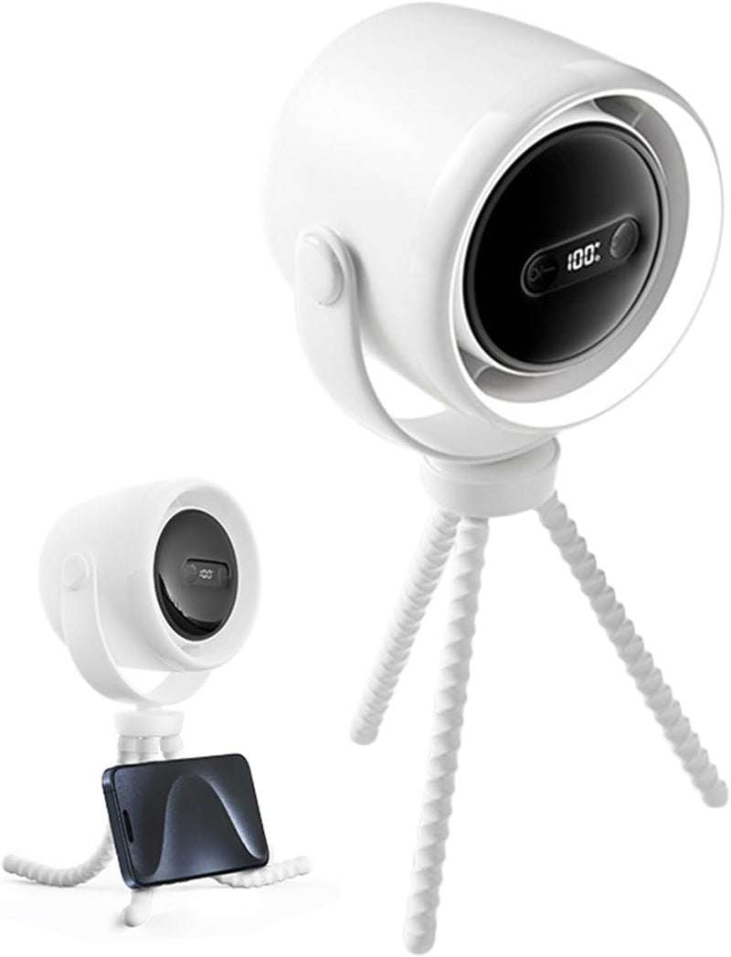 Rechargeable Stroller Fan with Clamp Mount and Night Light – 100 Speeds