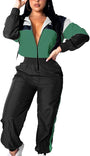 Retro Damen Windbreaker Jumpsuit - Elodie