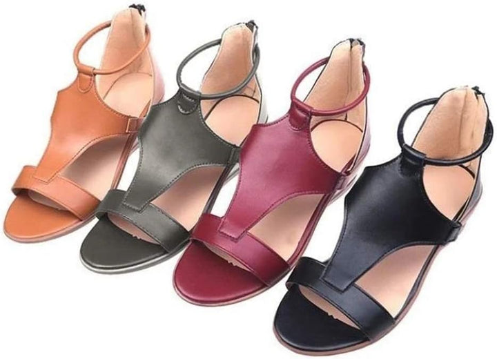 ElevateStyle Sandalen | Damensandalen mit erhöhtem Absatz und Knöchelriemendesign
