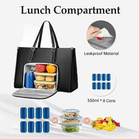 Geïsoleerde lunchtas voor vrouwen met laptopcompartiment