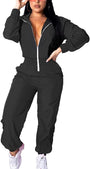 Retro Damen Windbreaker Jumpsuit - Elodie