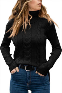 Stilvoller Gestrickter Damen Rollkragenpullover - Denise