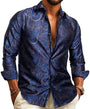 Men's Paisley Jacquard Shirt – Long-Sleeve Style for Weddings & Evening Wear 4