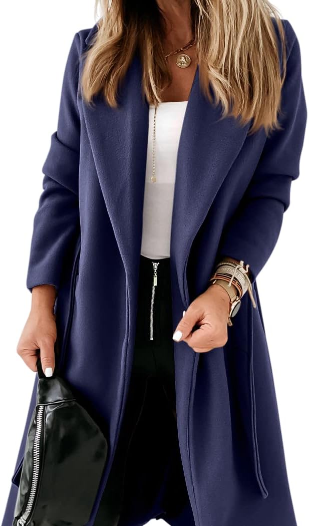 Damen klassische Jacke mit Reverskragen und offenem Vorderteil – Paulina
