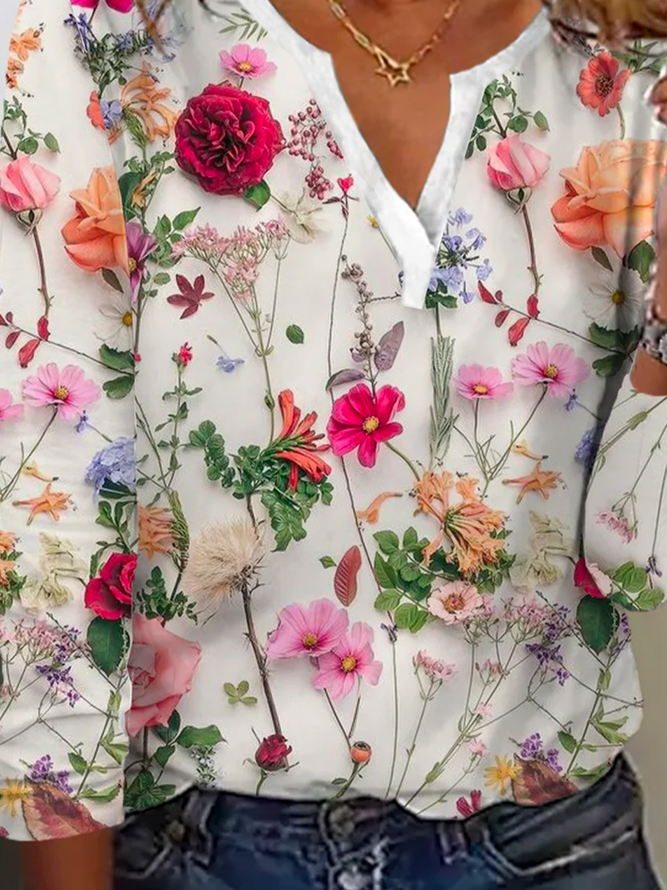 Trendiger Blumenpullover - Lana