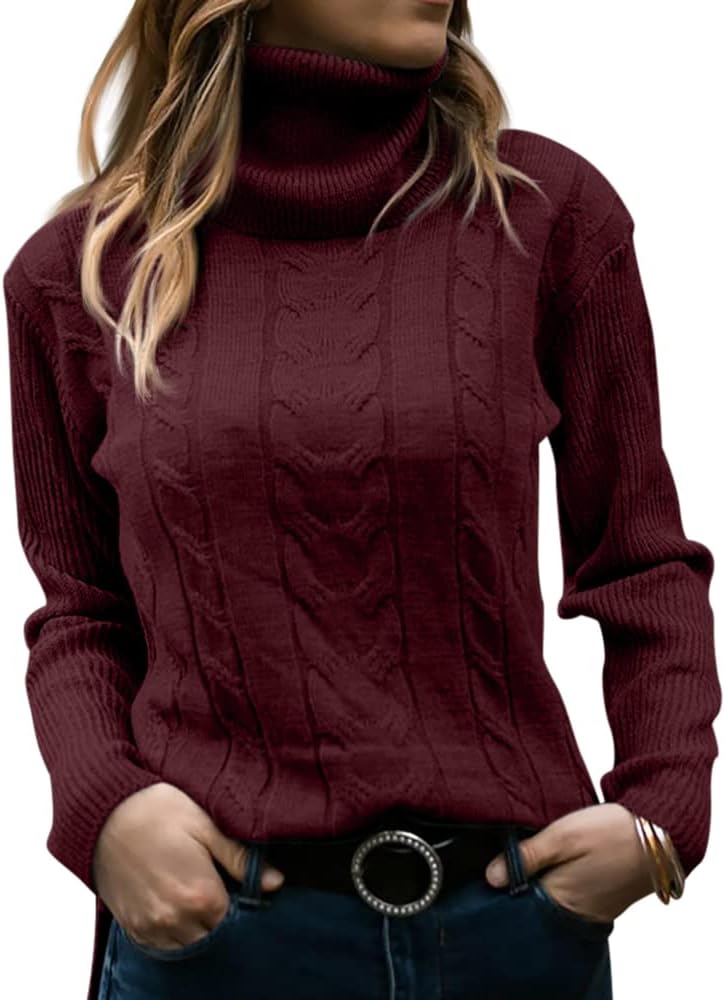 Stilvoller Gestrickter Damen Rollkragenpullover - Denise