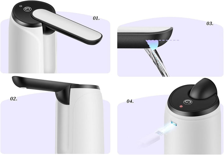Tragbarer USB-wiederaufladbarer Wasserspender – Hydravo