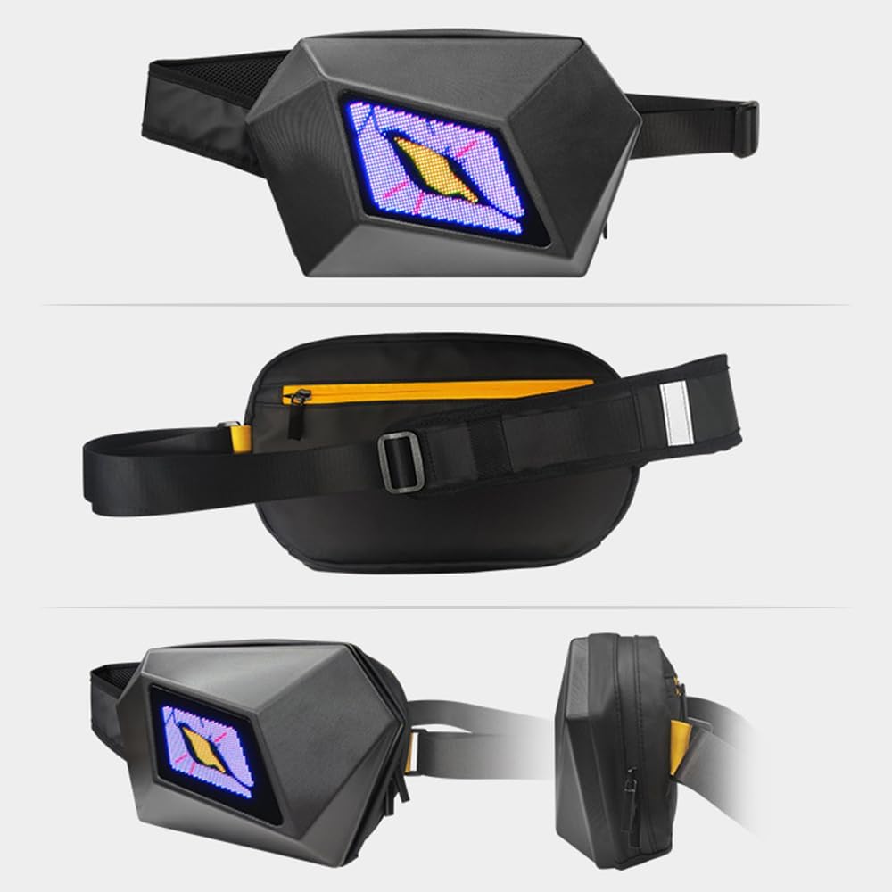 LED Motorfiets Schoudertas met Programmeerbaar Scherm – Nexora