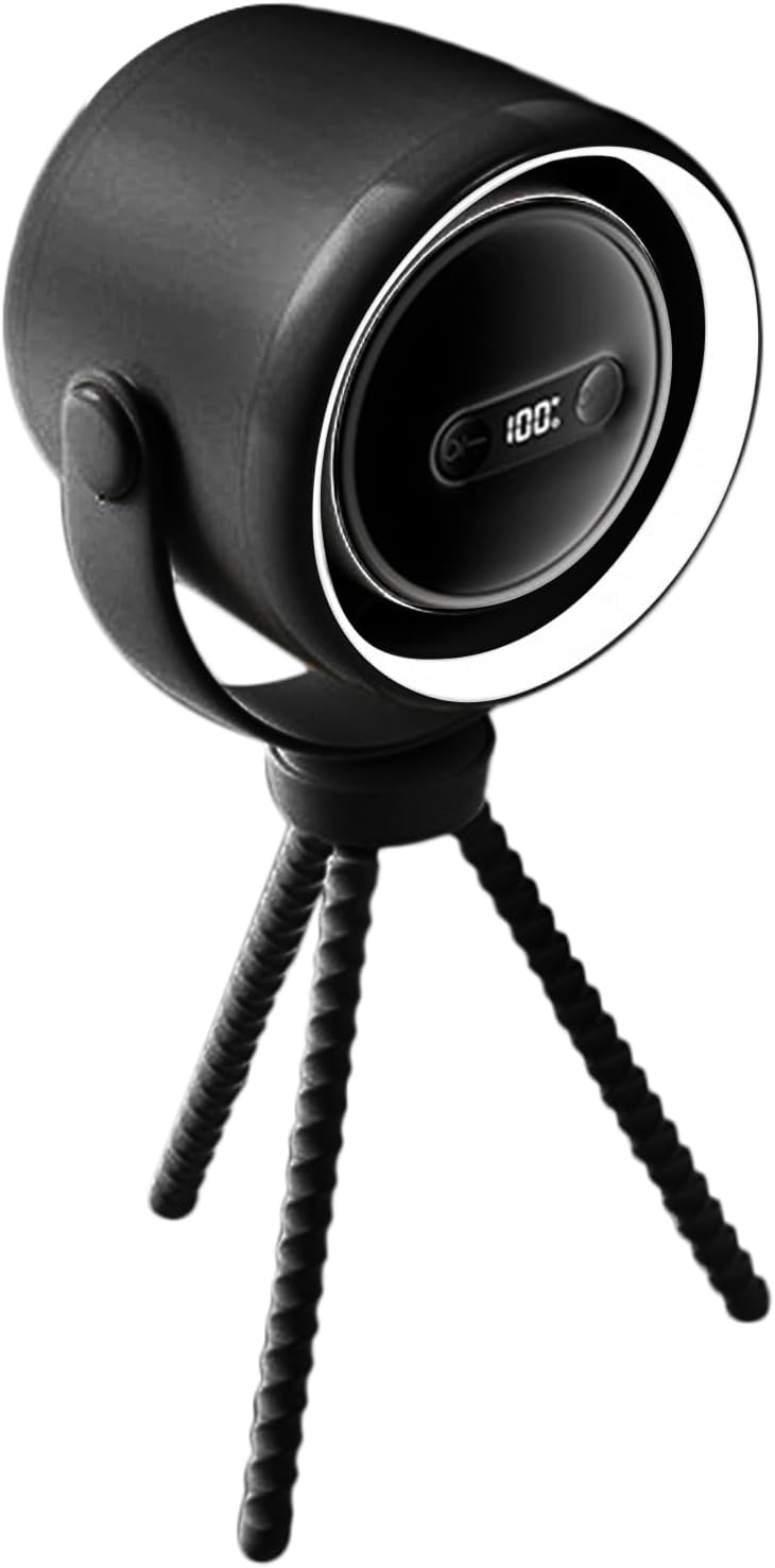 Rechargeable Stroller Fan with Clamp Mount and Night Light – 100 Speeds