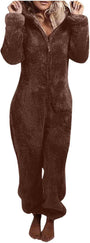 Sherpa Fuzzy Onesie mit Kapuze - CozyCat
