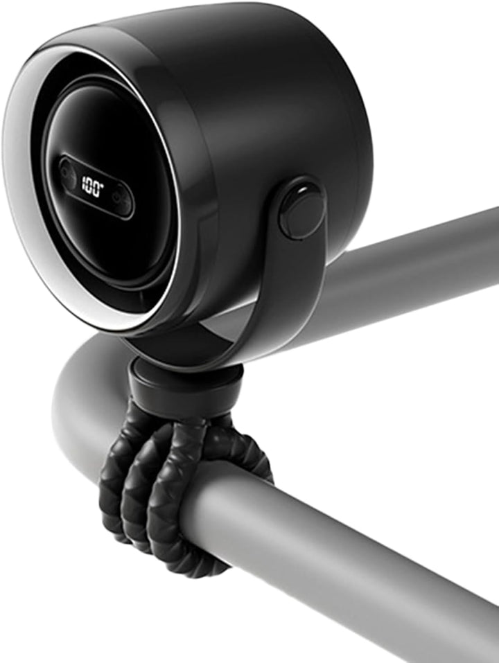 Rechargeable Stroller Fan with Clamp Mount and Night Light – 100 Speeds