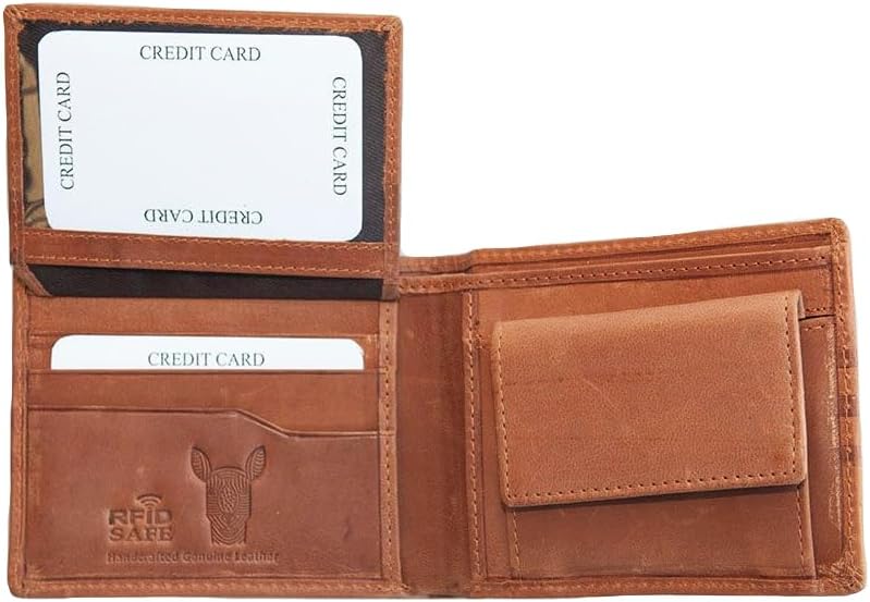 Leren Aboriginee Portemonnee met Kangoeroeontwerp en Careaudoos – Yarindi