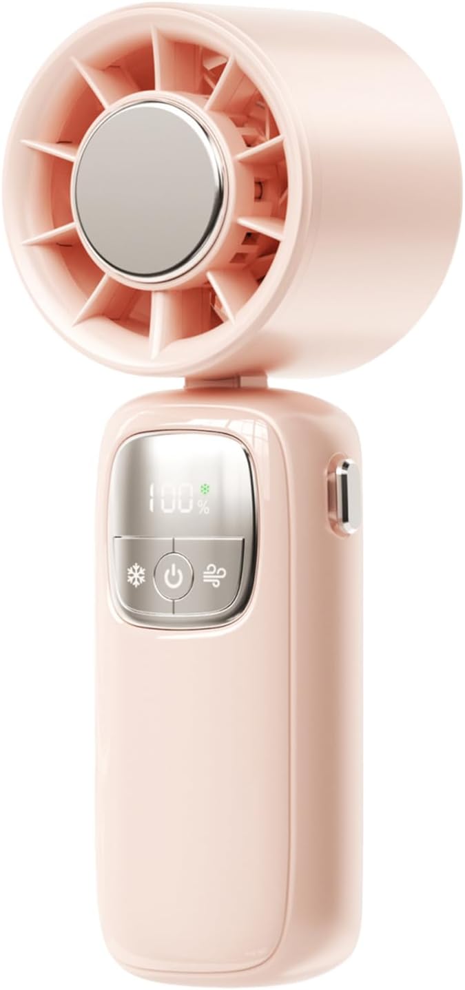 Tragbarer faltbarer Handventilator mit LED-Display – 100 Geschwindigkeiten