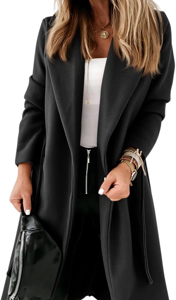 Damen klassische Jacke mit Reverskragen und offenem Vorderteil – Paulina