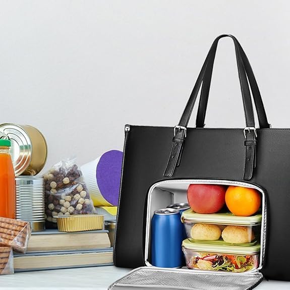 Geïsoleerde lunchtas voor vrouwen met laptopcompartiment