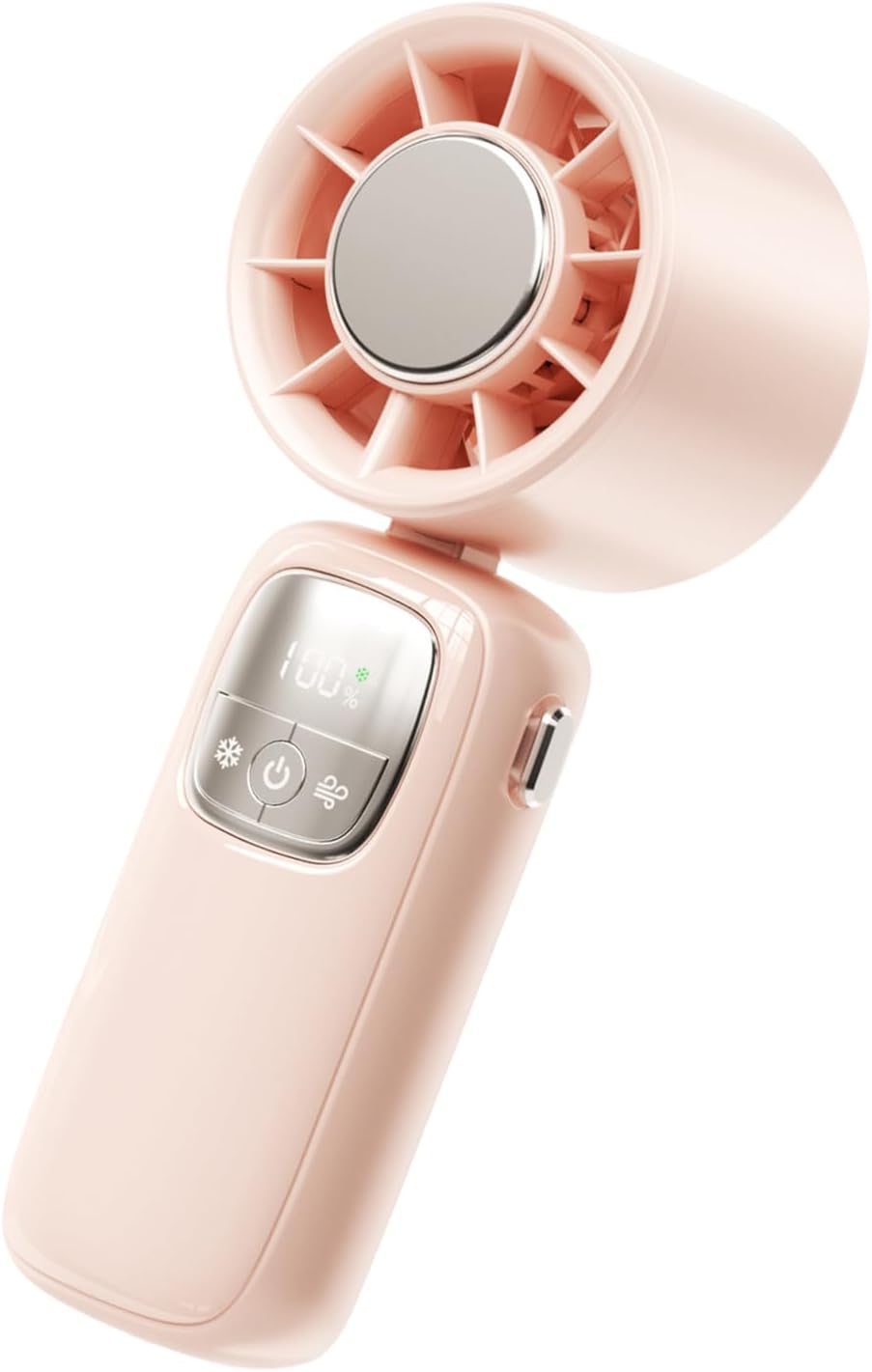 Tragbarer faltbarer Handventilator mit LED-Display – 100 Geschwindigkeiten