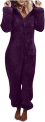 Sherpa Fuzzy Onesie mit Kapuze - CozyCat