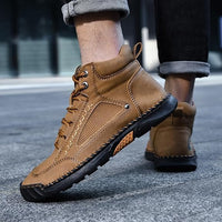 Handmade Waterproof Orthopedic Men's Boots - Arch Support and Non-Slip Insoles - Renvar 