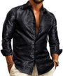Men's Paisley Jacquard Shirt – Long-Sleeve Style for Weddings & Evening Wear 3