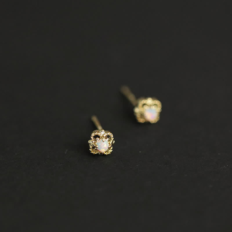 Zarte Vintage Ohrringe mit Opal - Seraphina