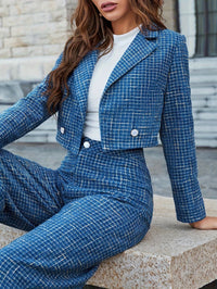 Gingham Tweed Pak met Hoge Taille - Camille