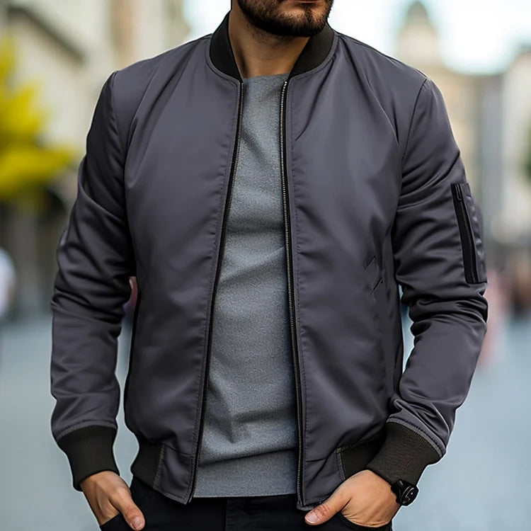 Herren Bomberjacke mit Arm Tasche – Jaron