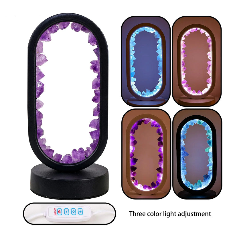 Handgefertigte Amethyst-Lampe - Serenith
