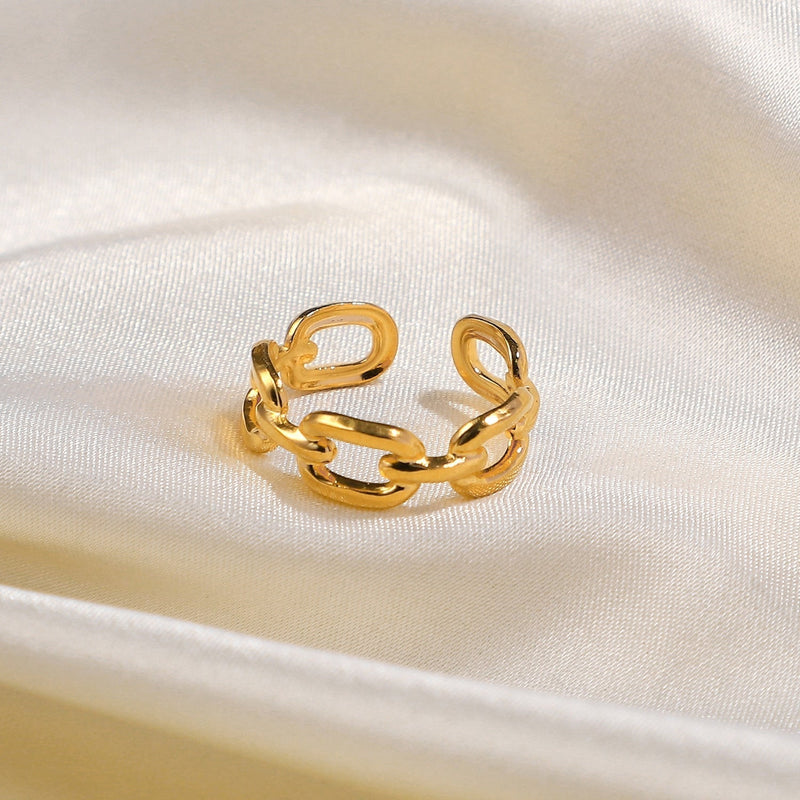 Gedraaide Schakel Open Ring - Nexa