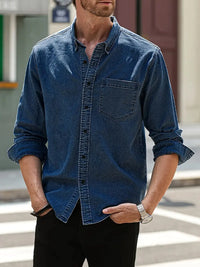 Herbst Denim Herrenhemd – Milan