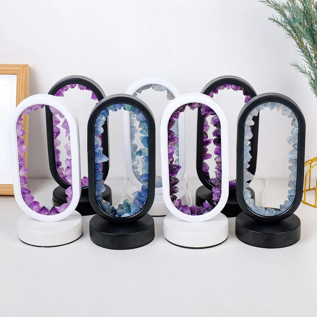 Handgefertigte Amethyst-Lampe - Serenith