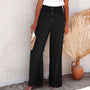 Damen-Leinenhose mit hoher Taille – Sylvie