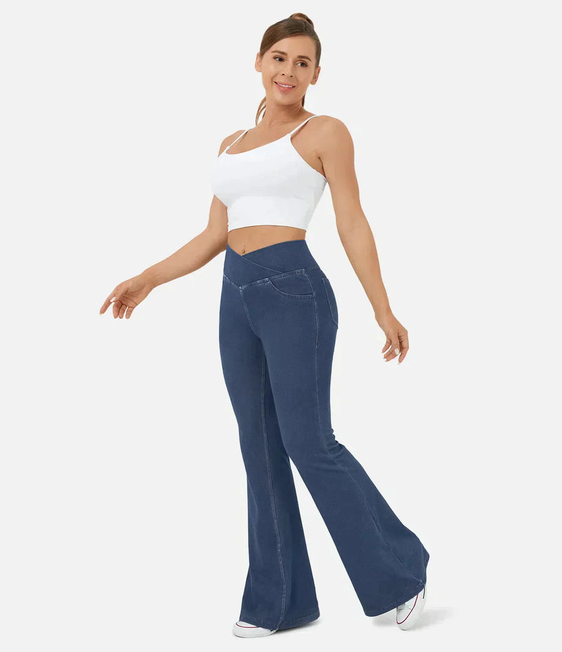 Stilvolle Bootcut Jeans für Damen - Rosa
