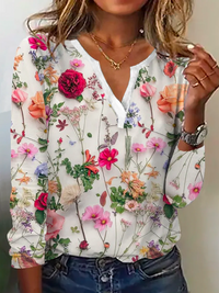 Trendiger Blumenpullover - Lana