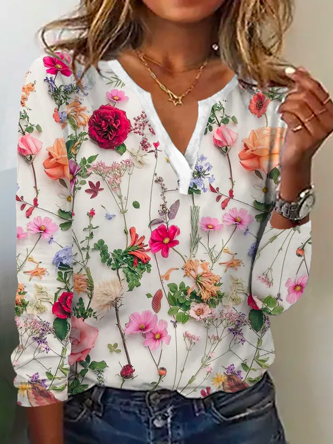 Trendiger Blumenpullover - Lana
