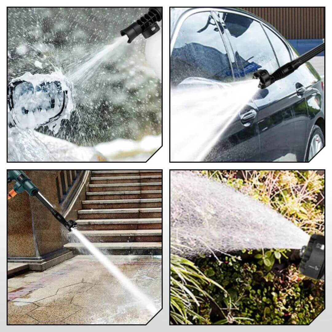 Draadloze hogedrukreiniger voor Auto & Tuin – HydroSwift
