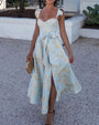 Sommerkleid mit Schmetterlingsärmeln und Print - Lina
