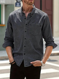 Herbst Denim Herrenhemd – Milan
