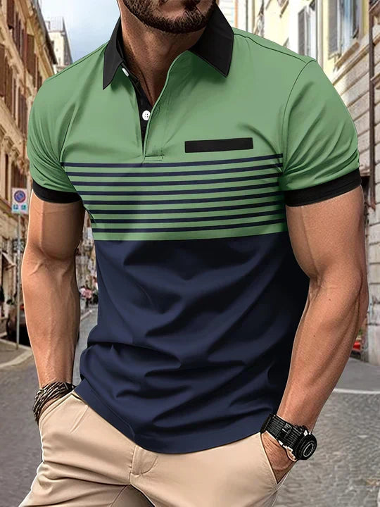 Gestreiftes Herren-Sommerpoloshirt – Damian